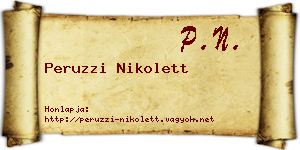 Peruzzi Nikolett névjegykártya